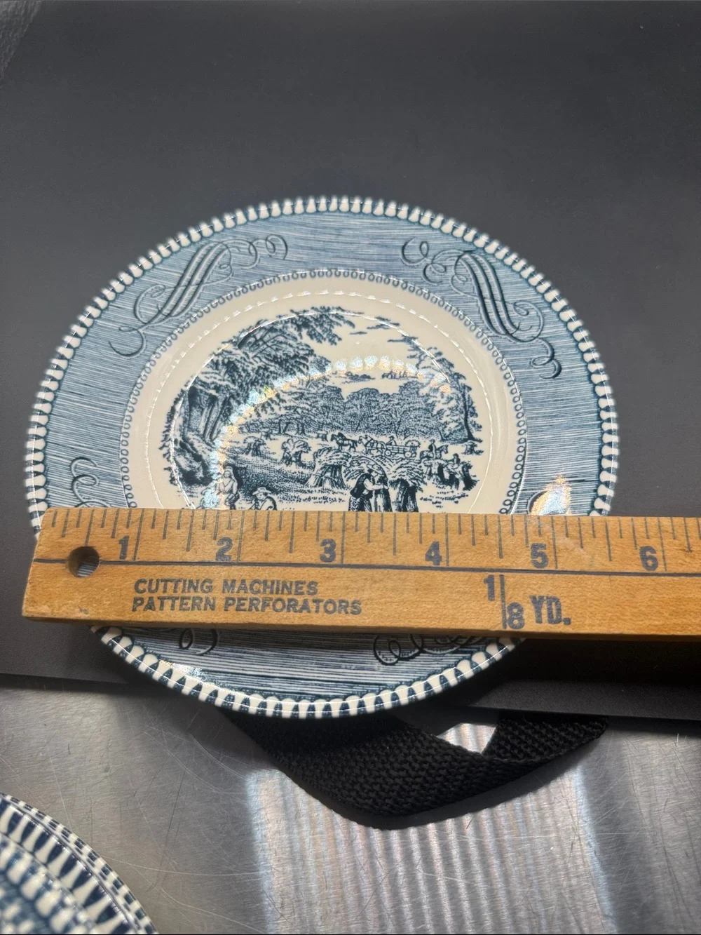Set of 10 - Currier & Ives Blue and White Plates